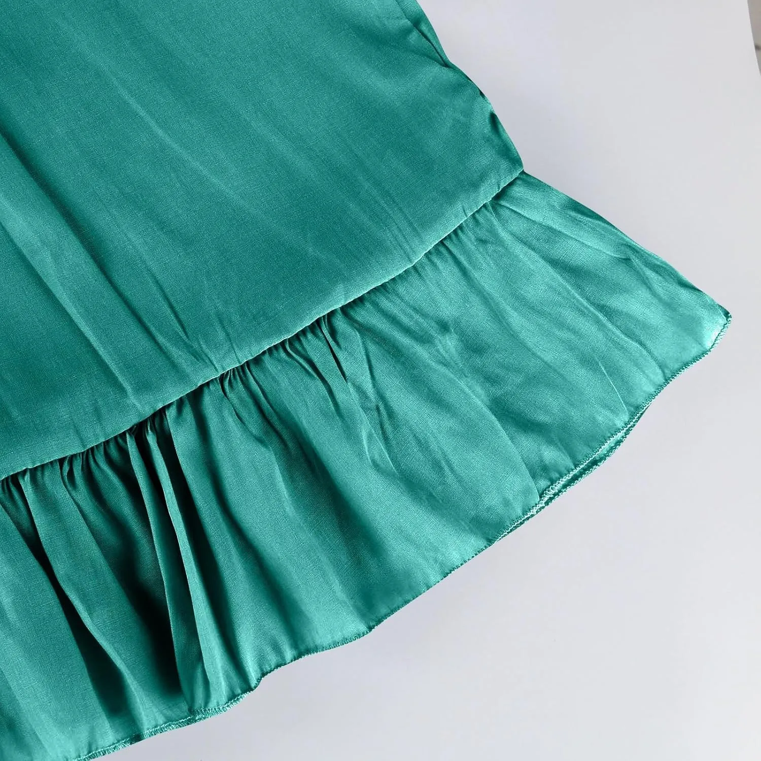 2025 Plus Size Summer Dresses for Women,Sleeveless Halter Casual Pleated Tiered Flowy Beach Vacation Long Dresses Sundress