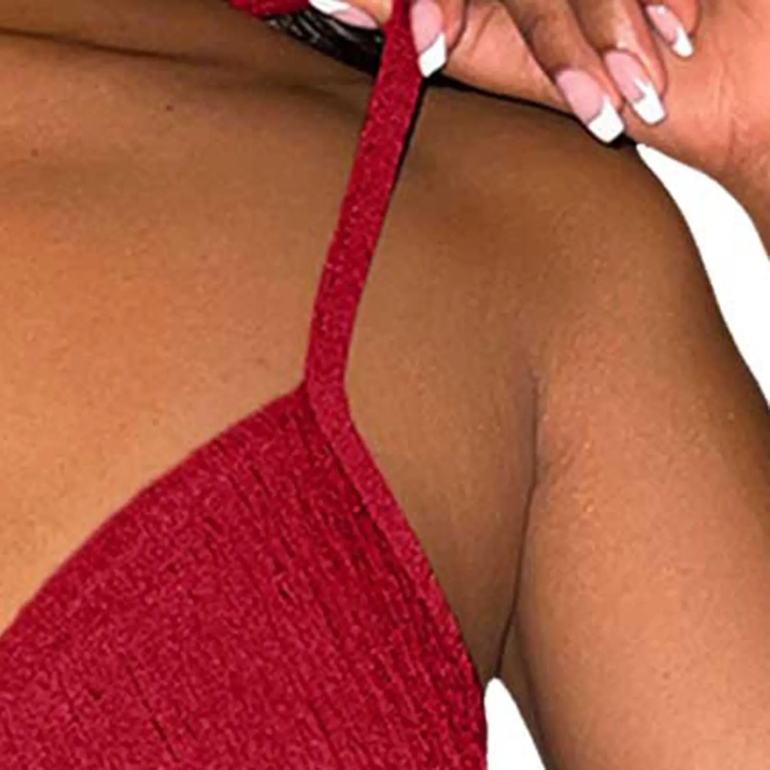 2025 Summer Women's Mini Sexy Dress Casual Cutout Side Slit Party Midi Dresses Spaghetti Straps Bodycon Going Out