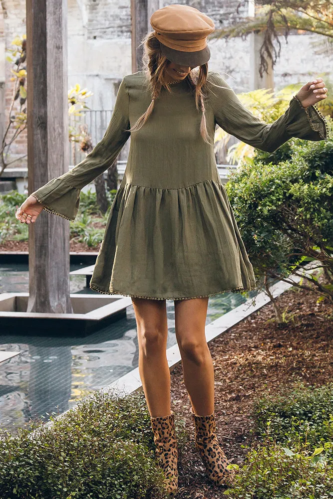Against All Odds Dress Khaki