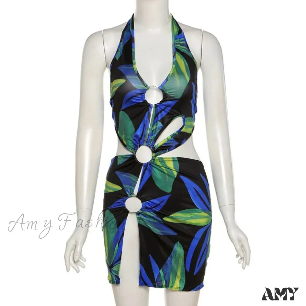 Amy Fashion - Sleeveless Casual Holiday Beach Mini Dress