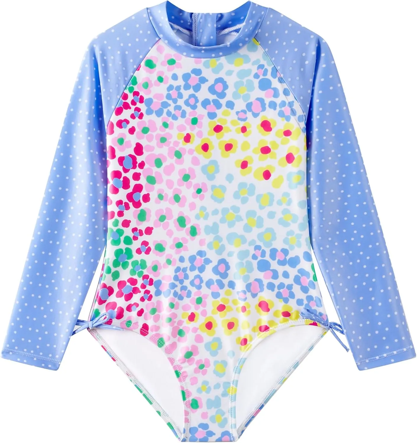 Angel season Girls Rash Guard Swimsuit Set Toddler Kids Swimwear Long Sleeve Bathing Suits Little Girl Summer UPF 50 