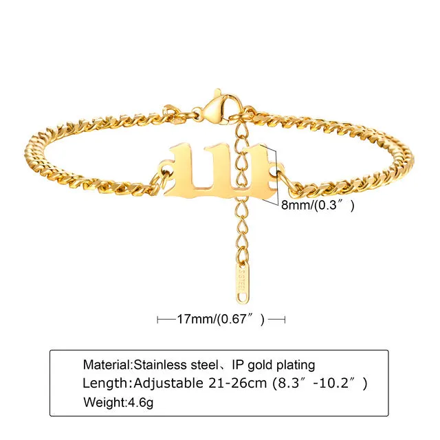 Anklets Men, Angel Number Anklet