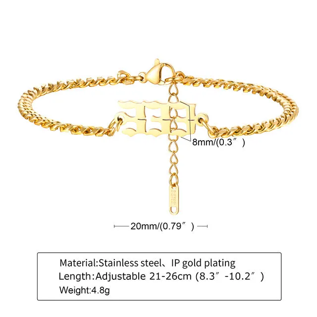 Anklets Men, Angel Number Anklet