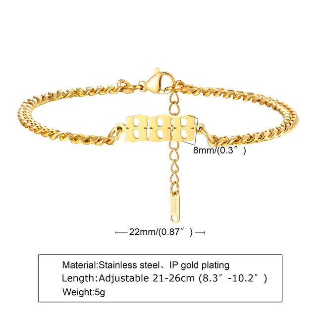 Anklets Men, Angel Number Anklet