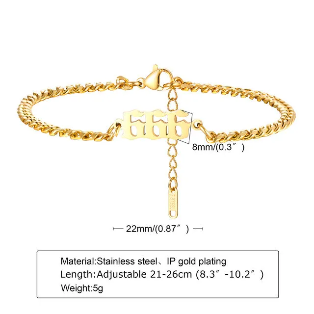 Anklets Men, Angel Number Anklet