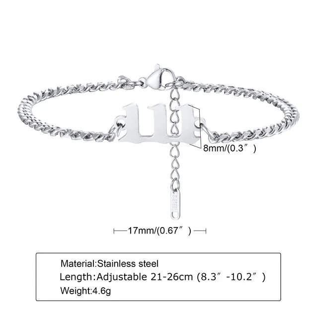 Anklets Men, Angel Number Anklet