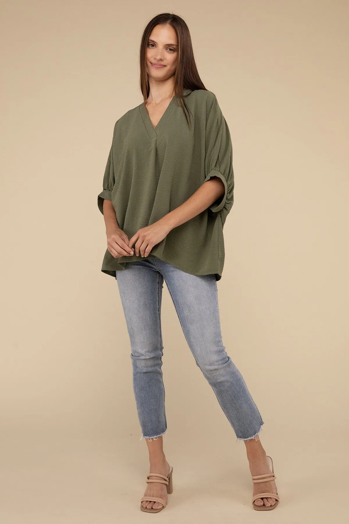 April V-Neck Half Sleeve Top