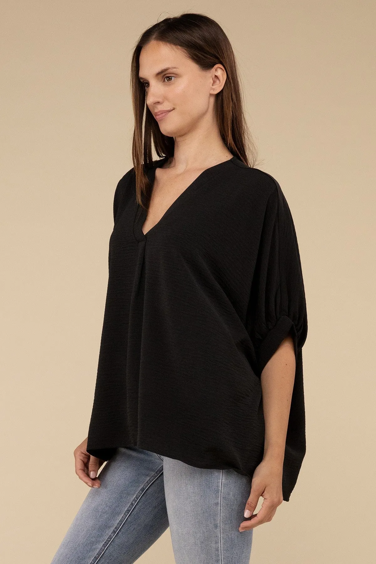 April V-Neck Half Sleeve Top
