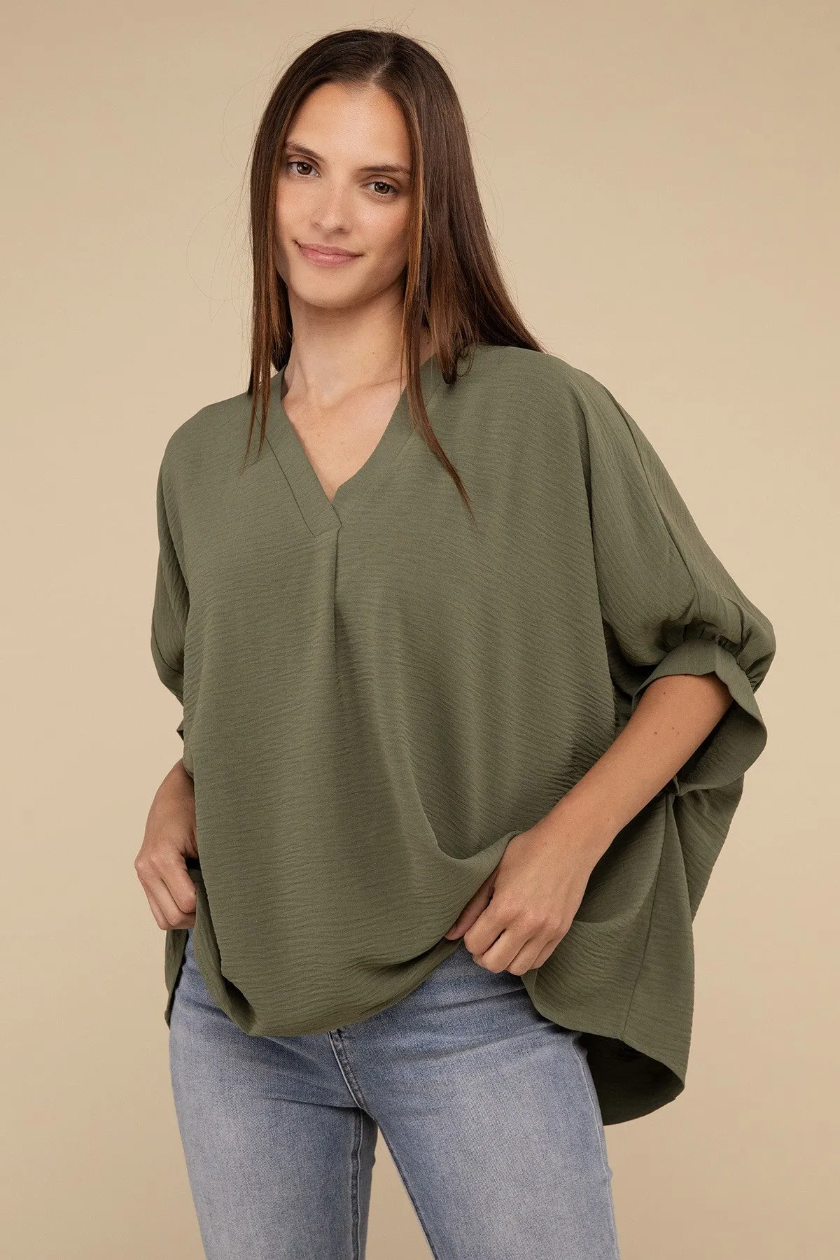 April V-Neck Half Sleeve Top