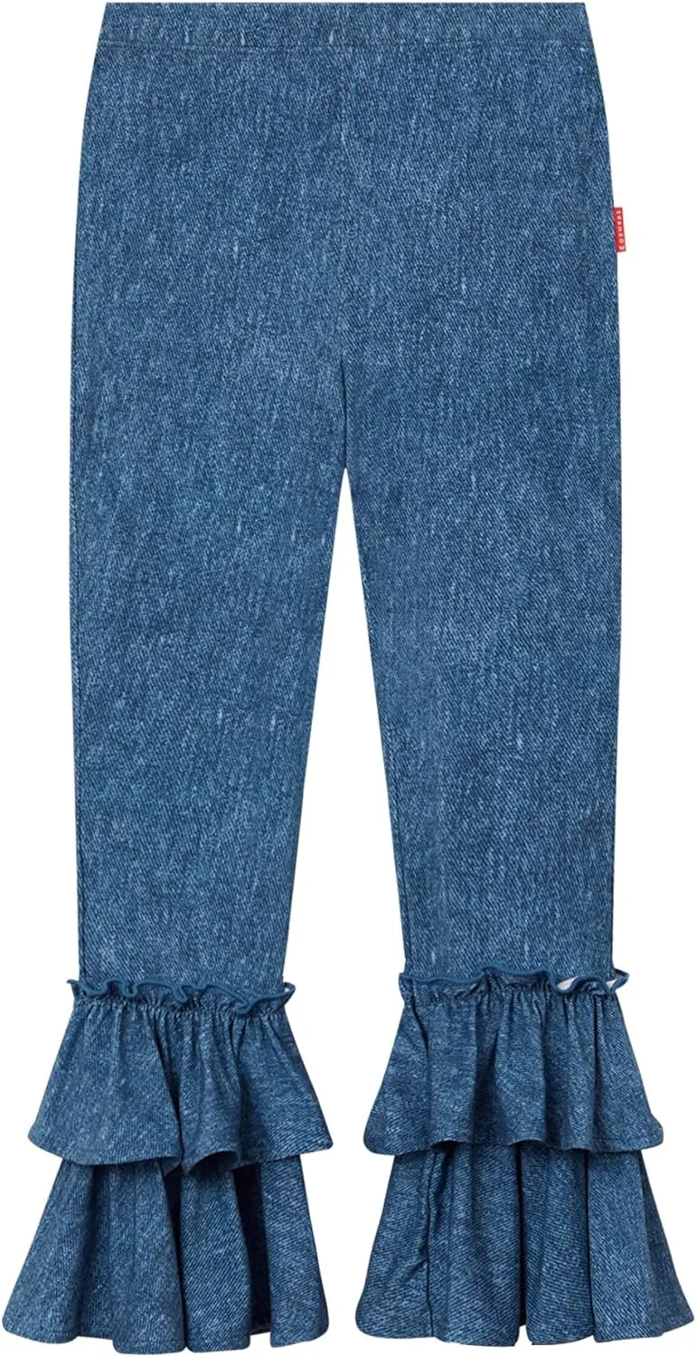 Bamboo Viscose Pants for Girls Toddler Bell Bottoms Ruffled Flare Leggings