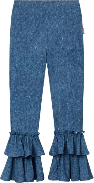 Bamboo Viscose Pants for Girls Toddler Bell Bottoms Ruffled Flare Leggings