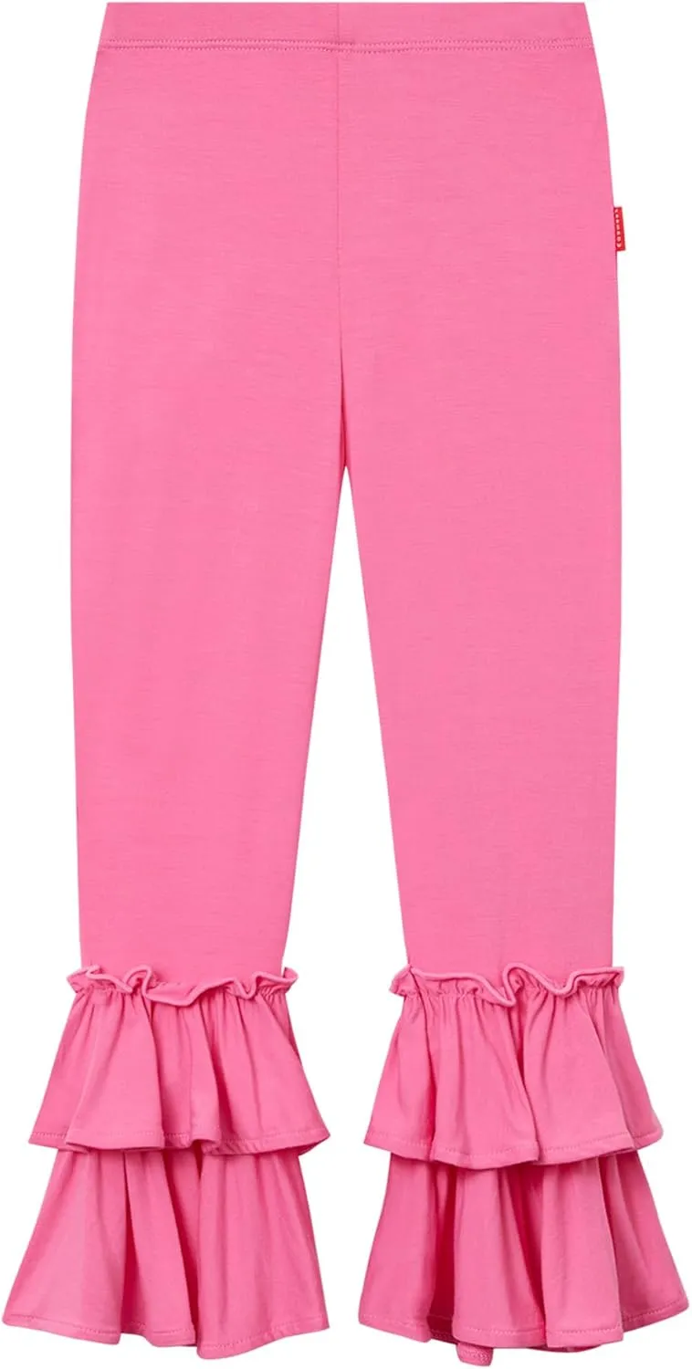 Bamboo Viscose Pants for Girls Toddler Bell Bottoms Ruffled Flare Leggings