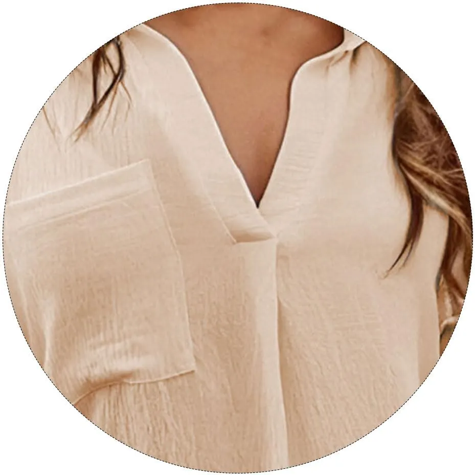 Bathing Suit Cover Up for Women V Neck Long Sleeve Tops Swimwear Coverup Beach Dress Lapel Shirt Swimsuit Midi Dress