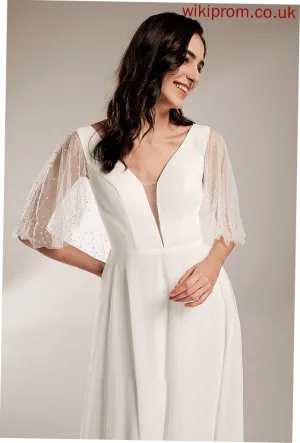 Beading Dress Wedding Dresses Serena Wedding Floor-Length V-neck With A-Line