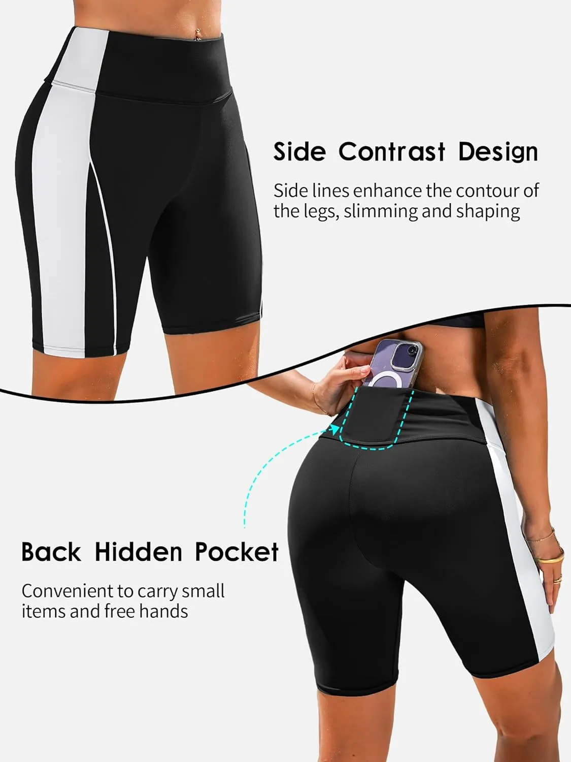 beautyin Womens Swim Shorts High Waisted Quick Dry Swimsuit Bathing Suit Bottoms