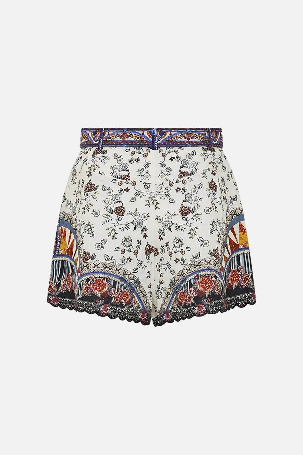 BELTED HIGH WAIST SHORTS MY FOLK ART HEART