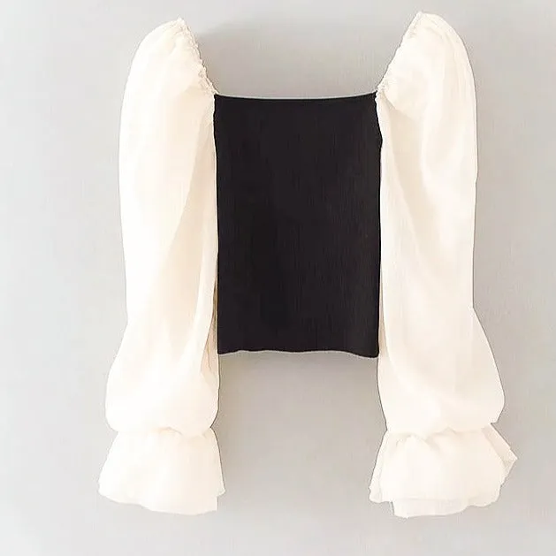 Bertie Long Sleeve Puff Sleeve Blouse