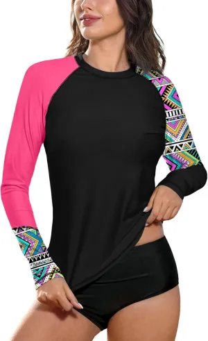 BesserBay Women Long Sleeve Sun Protection UV Rashguard Swim Shirt