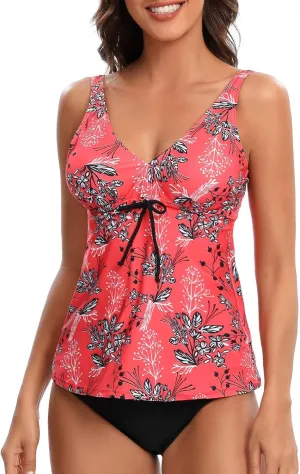 BIKINX Tankini Swimsuits for Women Two Piece High Waisted Bathing Suit Plus Size Tummy Control Swimsuit Sexy Swimwear