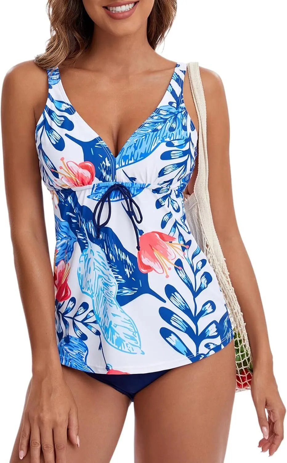 BIKINX Tankini Swimsuits for Women Two Piece High Waisted Bathing Suit Plus Size Tummy Control Swimsuit Sexy Swimwear