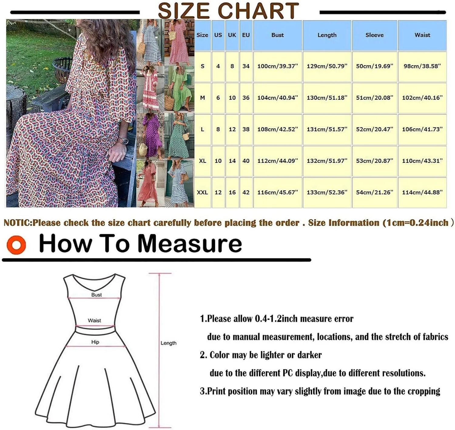 Boho Dresses for Women 2025 Puff Sleeve Geometric Tiered Maxi Dress Summer Comfy Shift Bohemian Beach Long Dress