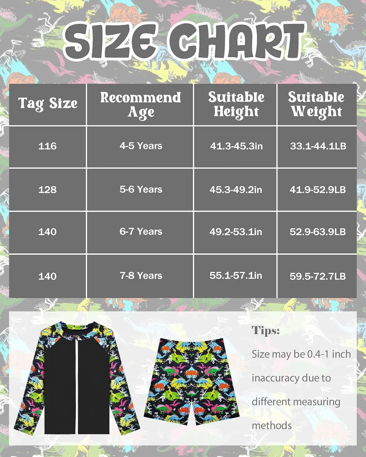 Boys Two Piece Rash Guard Swimsuits Long Sleeve Zipper Swim Shirt and Trunks Bathing Suit Swimwear Set