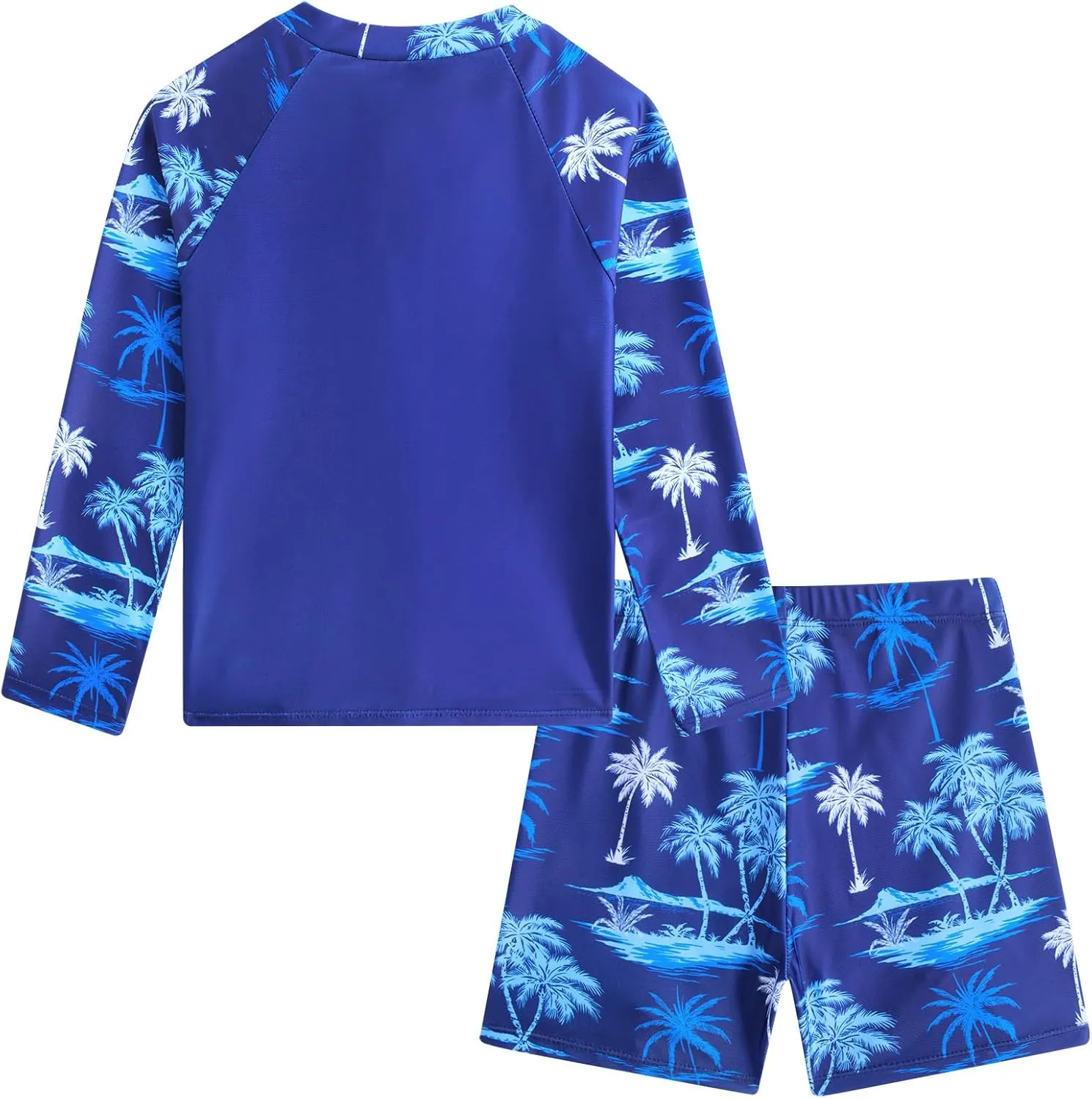 Boys Zipper Rash Guard Sets UPF 50  with Short 3-9 Years