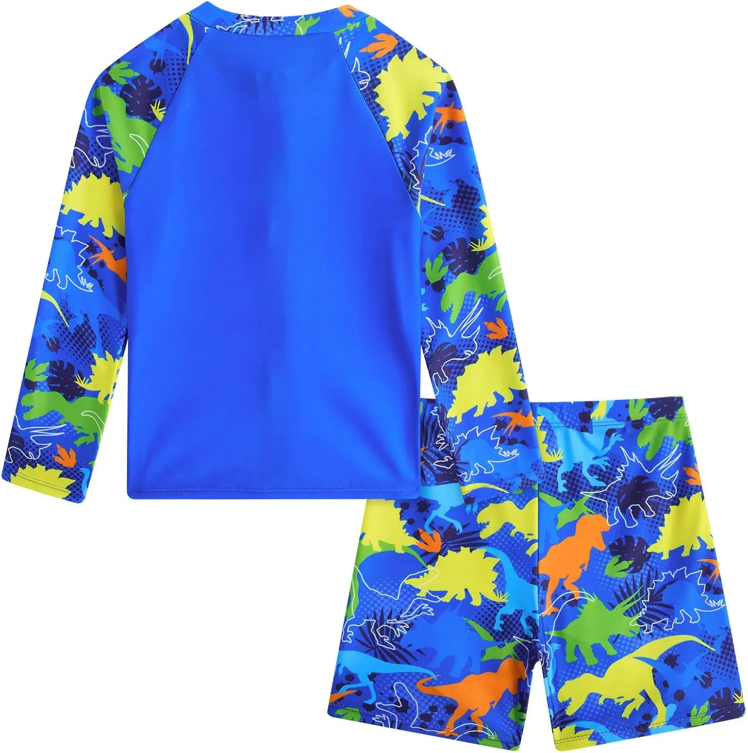 Boys Zipper Rash Guard Sets UPF 50  with Short 3-9 Years