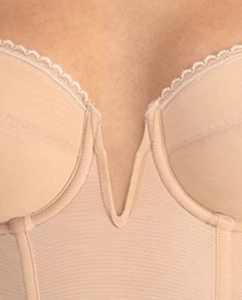 BT 0936 FRONT PLUNGE V STRAPLESS LOW BACK BUSTIER