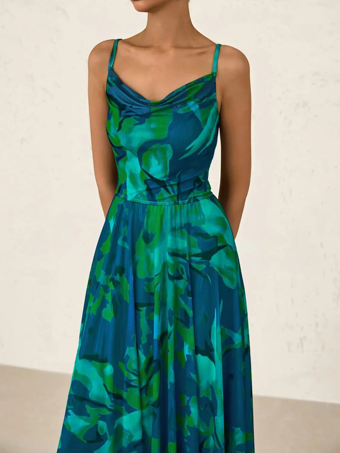 BTFBM Women Summer Floral Maxi Dresses Elegant Spaghetti Strap Dress Printed Party Dress Beach Long Dresses