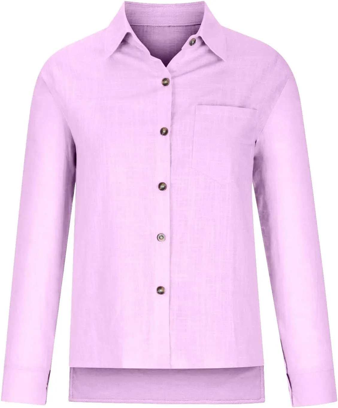 Button Down Blouses Tops Pocket Plus Long Blouse Shirt Loose Sleeve Women's Blouse Womens Shirt Long Sleeve Shirt