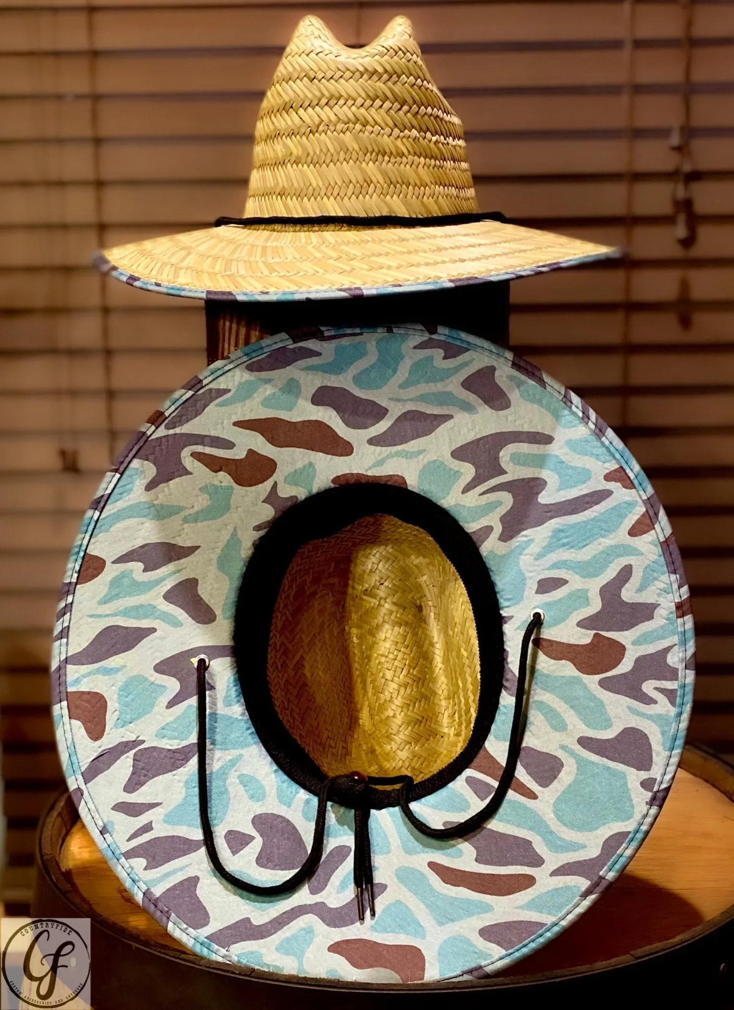 CAMO STRAW LIFEGUARD HAT