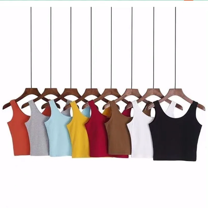 Candy Color Crop Tops