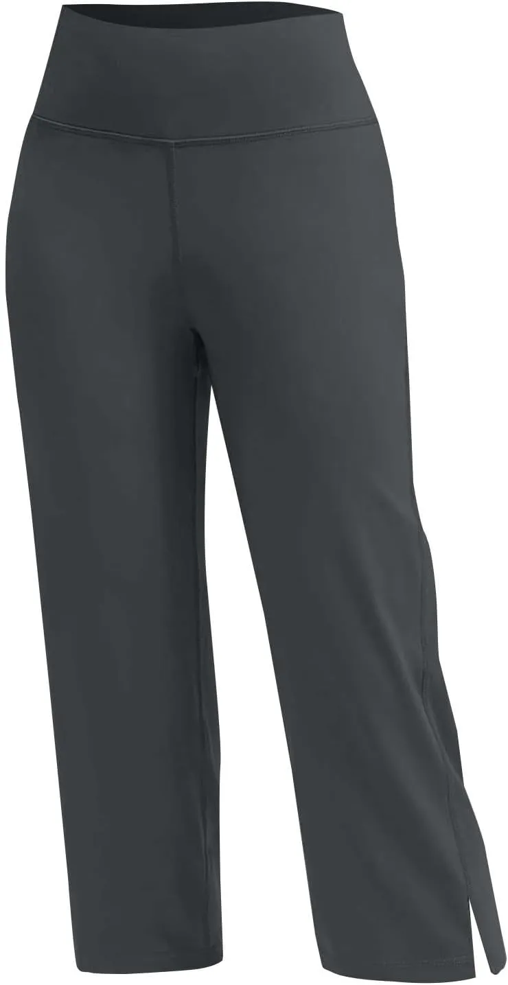 Capri Pants for Women Dressy Casual Stretch Wide Leg Yoga Dress Capris Summer Loose Split Work Crop Pant with Pocket