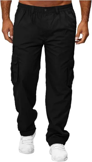 Cargo Pants for Men Big and Tall and Tall Casual Jogger Sweatpants Cargo Pants for Men Men's Fleece Lined Sweatpants