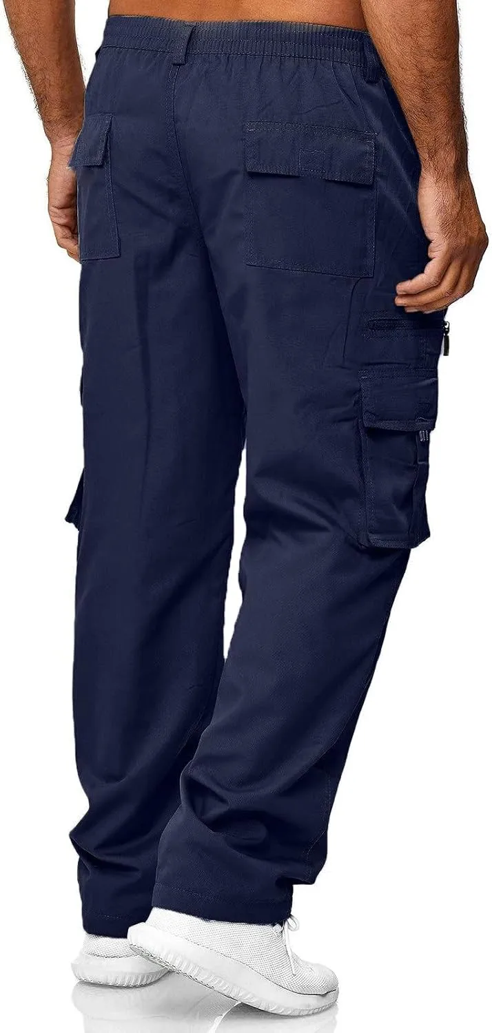 Cargo Pants for Men Big and Tall and Tall Casual Jogger Sweatpants Cargo Pants for Men Men's Fleece Lined Sweatpants