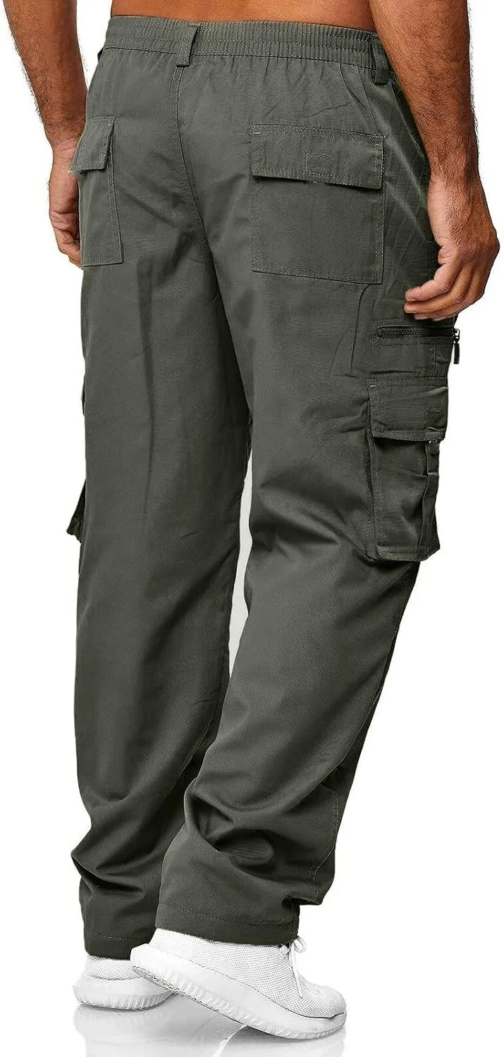 Cargo Pants for Men Big and Tall and Tall Casual Jogger Sweatpants Cargo Pants for Men Men's Fleece Lined Sweatpants