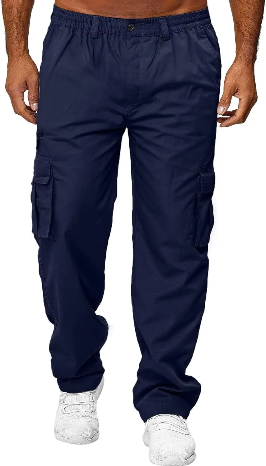 Cargo Pants for Men Big and Tall and Tall Casual Jogger Sweatpants Cargo Pants for Men Men's Fleece Lined Sweatpants