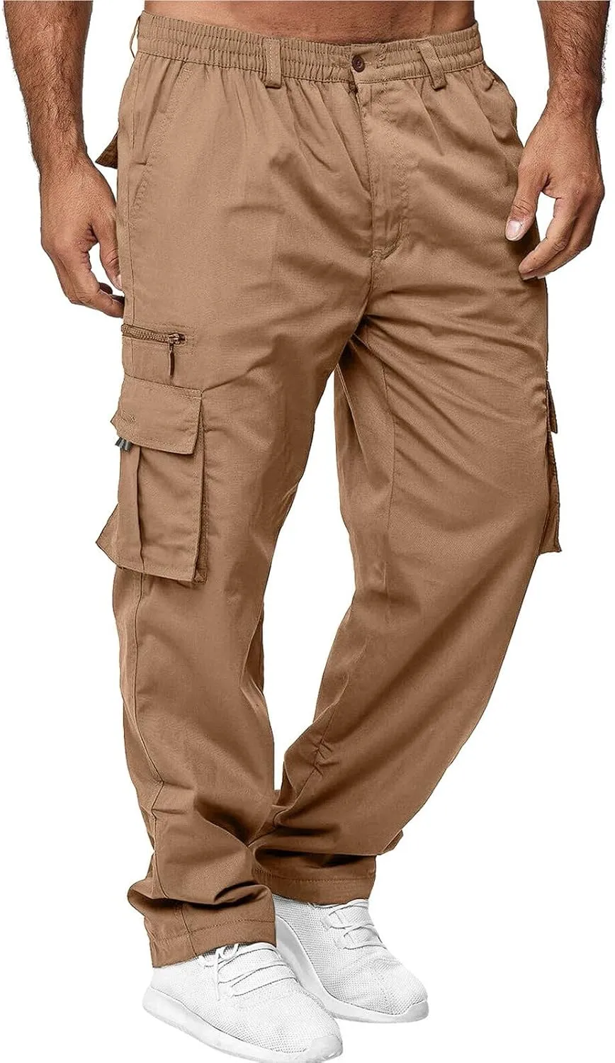 Cargo Pants for Men Big and Tall and Tall Casual Jogger Sweatpants Cargo Pants for Men Men's Fleece Lined Sweatpants