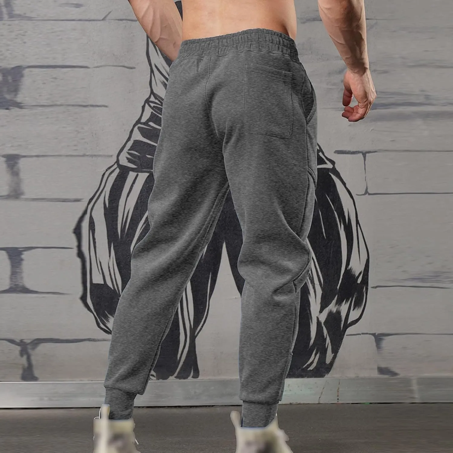 Cargo Pants for Men Relaxed Fit Mens Cargo Pants Fleece Lined with Pockets Cargo Pants for Men Lightweight Sweatpants