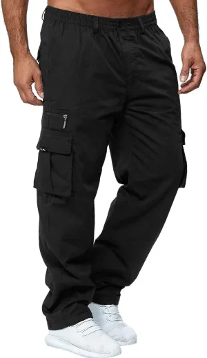 Cargo Pants for Men Relaxed Fit Mens Cargo Pants Tapered Athletic Sweatpants for Jogging Running Exercise Gym Workout