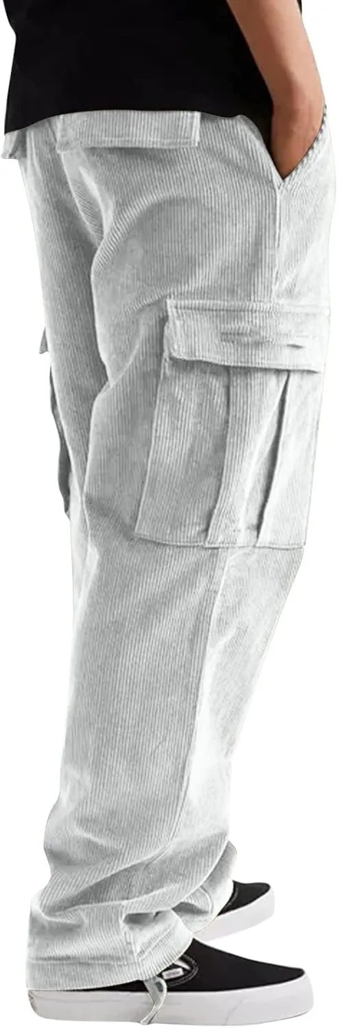 Cargo Pants for Men Relaxed Fit Mens Sweat Pants for Man Drawstring Sweatpants Athletic Pants for Mens Work Joggers