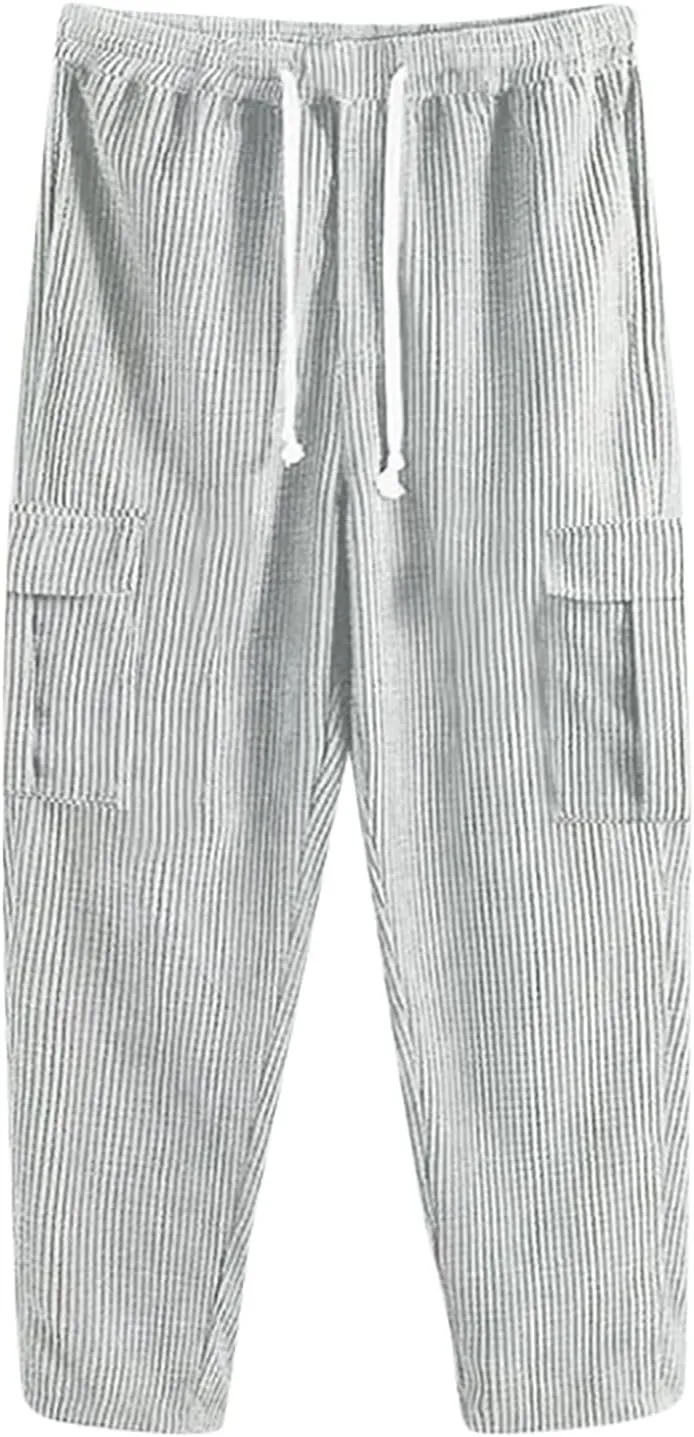 Cargo Pants for Men Relaxed Fit Mens Sweat Pants for Man Drawstring Sweatpants Athletic Pants for Mens Work Joggers