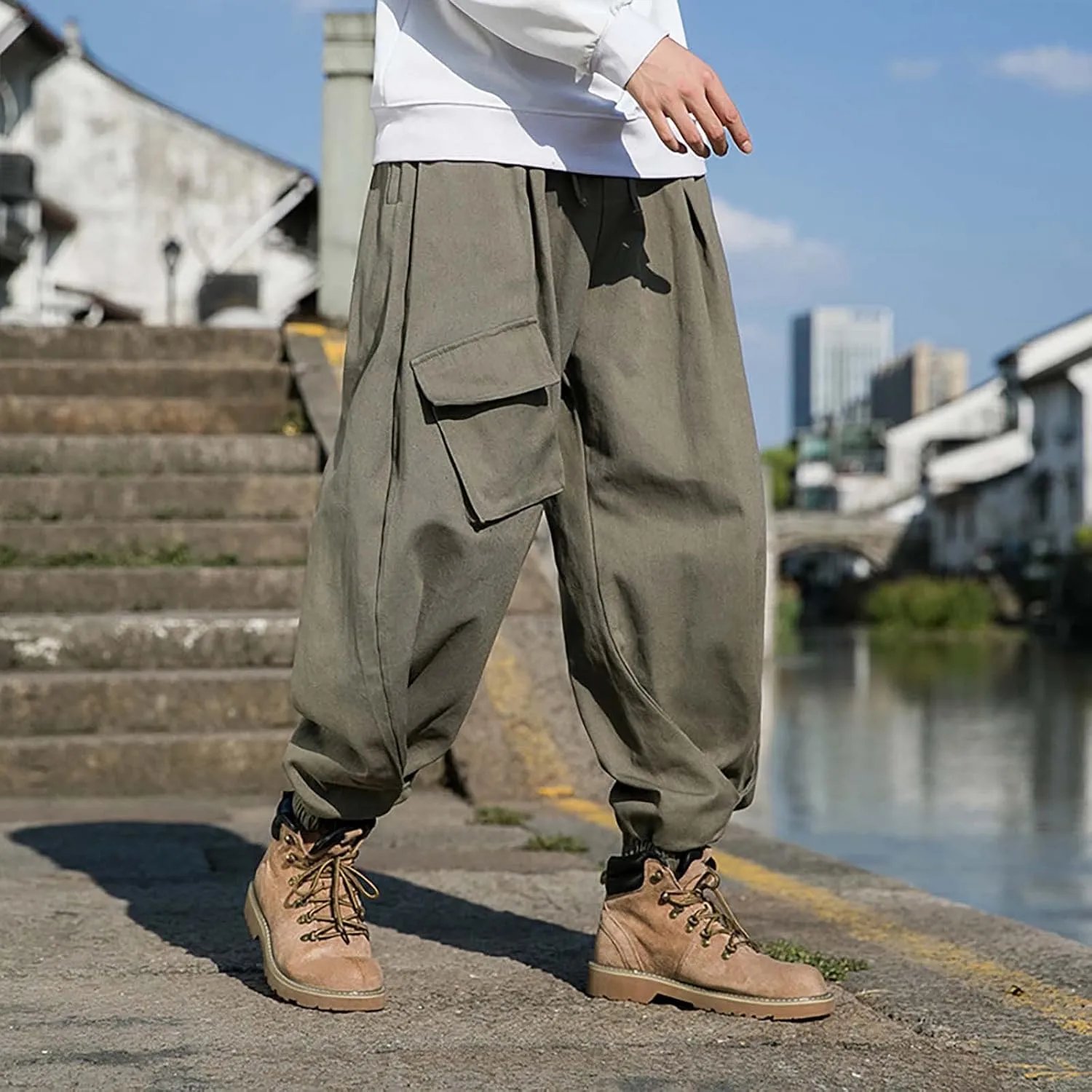 Cargo Pants for Men Relaxed Fit Sports Sweatpants Slim Fit Fashion Men's Pants Sweat Pants for Men Men's Basic Active