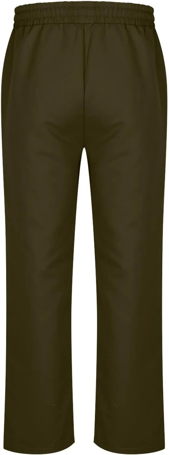 Cargo Pants for Men Straight Leg Regular Fit Drawstring Elastic Waist Jogger Chino Pants with Multi Pockets