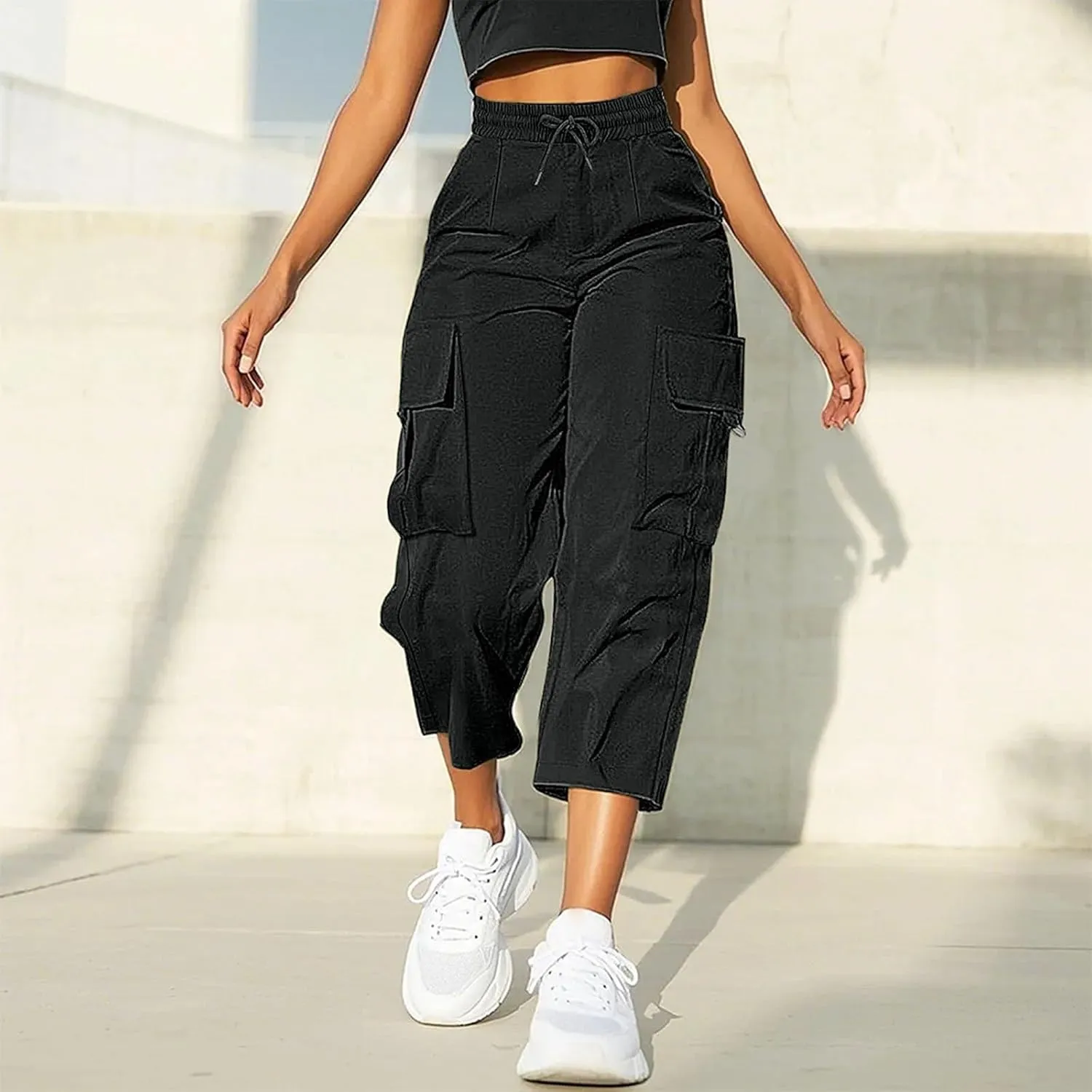 Cargo Pants for Women High Waisted Casual Wide Leg Pants Baggy Stretchy Wide Leg Y2K Streetwear with Pockets