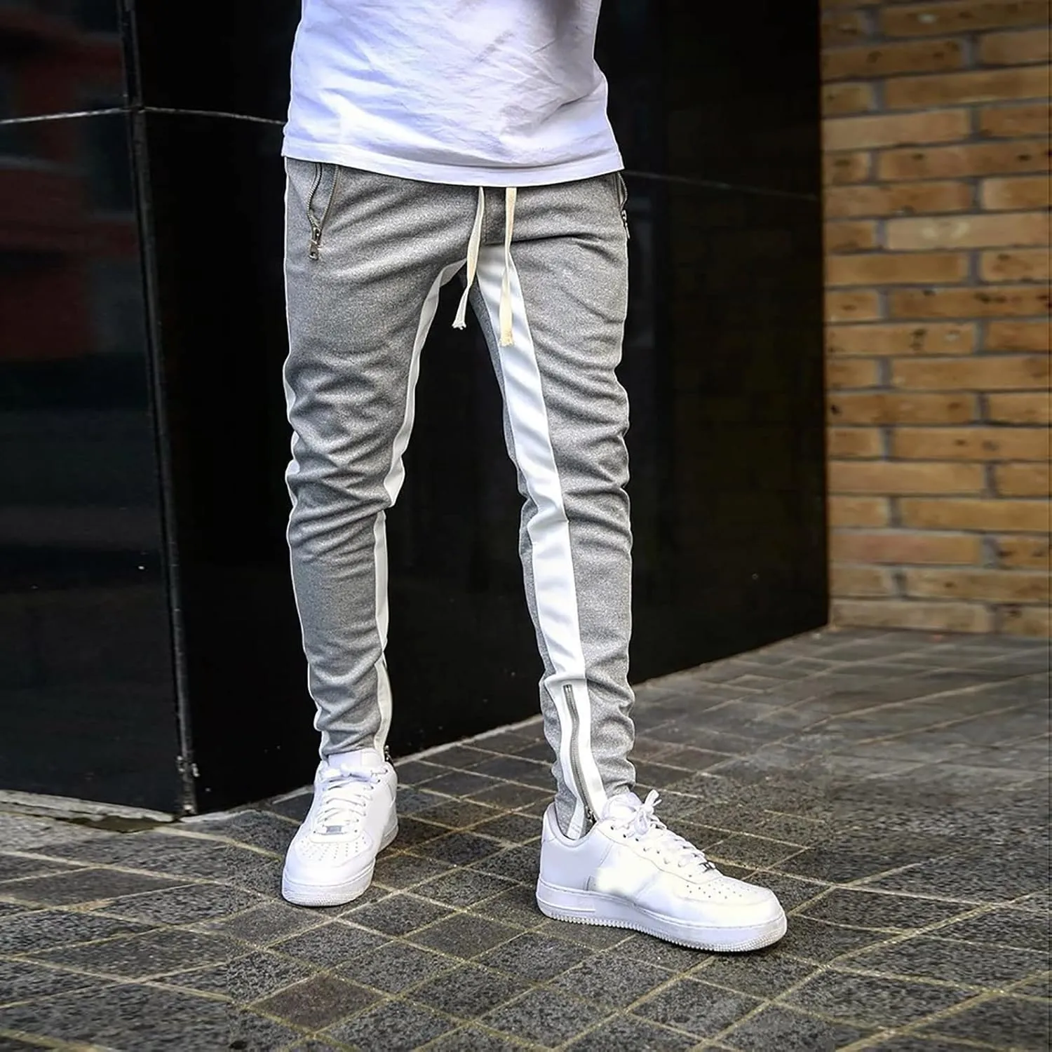 Cargo Sweatpants for Men Mens Lounge Pants Jogger Pants Slim Fit Bodybuilding Tapered Sweatpant with Pockets Running