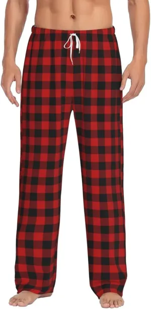Christmas Pajama Pants for Men Women Print Lounge Pants Elastic Waist Loose Soft Pj Pants Sleep Bottoms Trousers Xmas