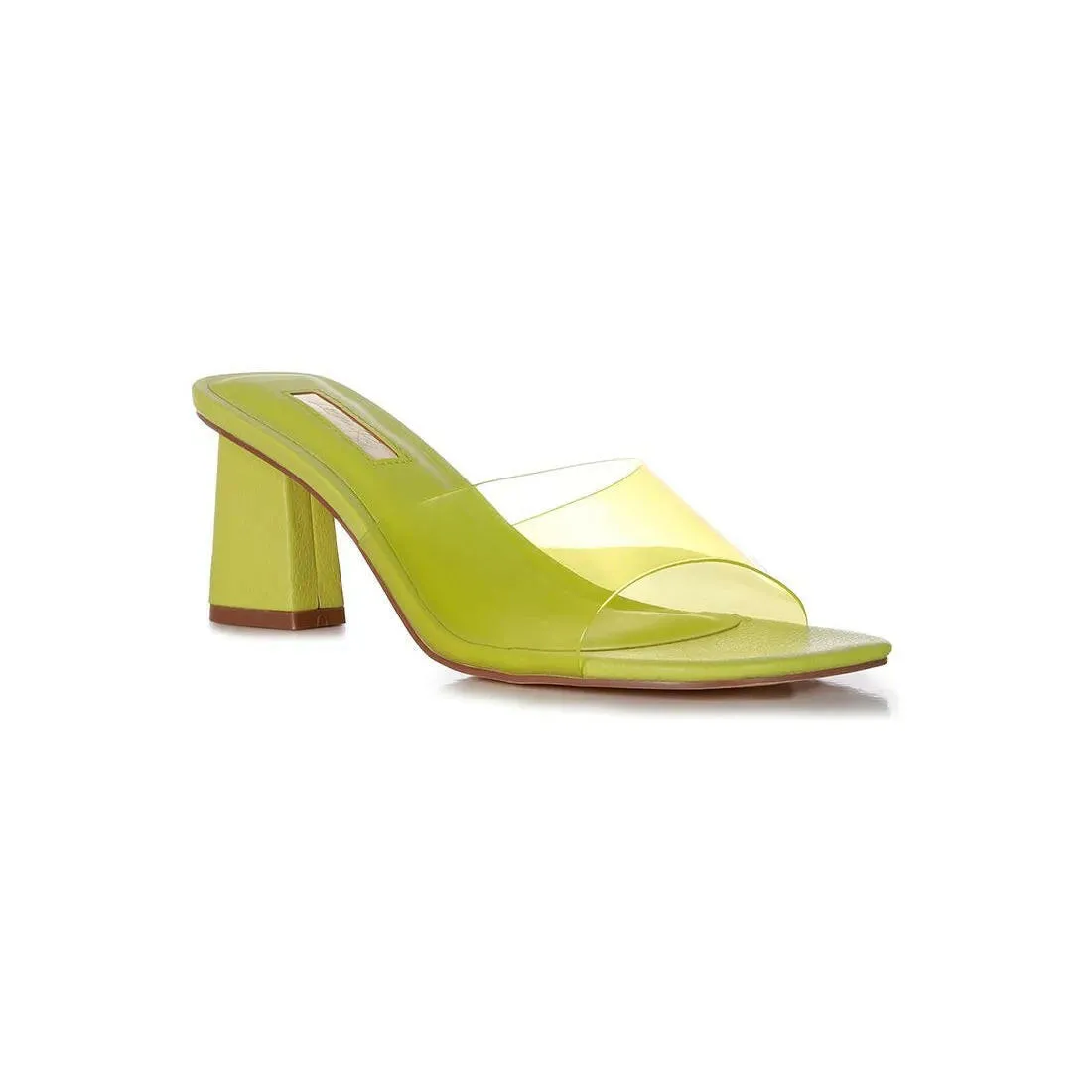 Clear Flirt Clear Strap Slip On Heel Sandals