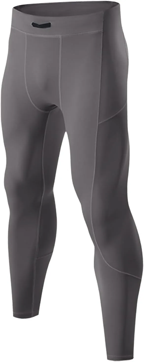 Compression Pants Men Tall Elastic Stretchy Tights Base Layer Fitness Workout Gym Running Leggings for Sports Athletic